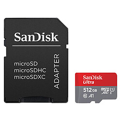 SanDisk Ultra microSD UHS-I U1 512 Go 150 Mo/s + Adaptateur SD
