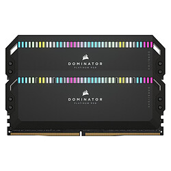 Corsair Dominator Platinum RGB Black - 2 x 16 Go (32 Go) - DDR5 6200 MHz - CL36